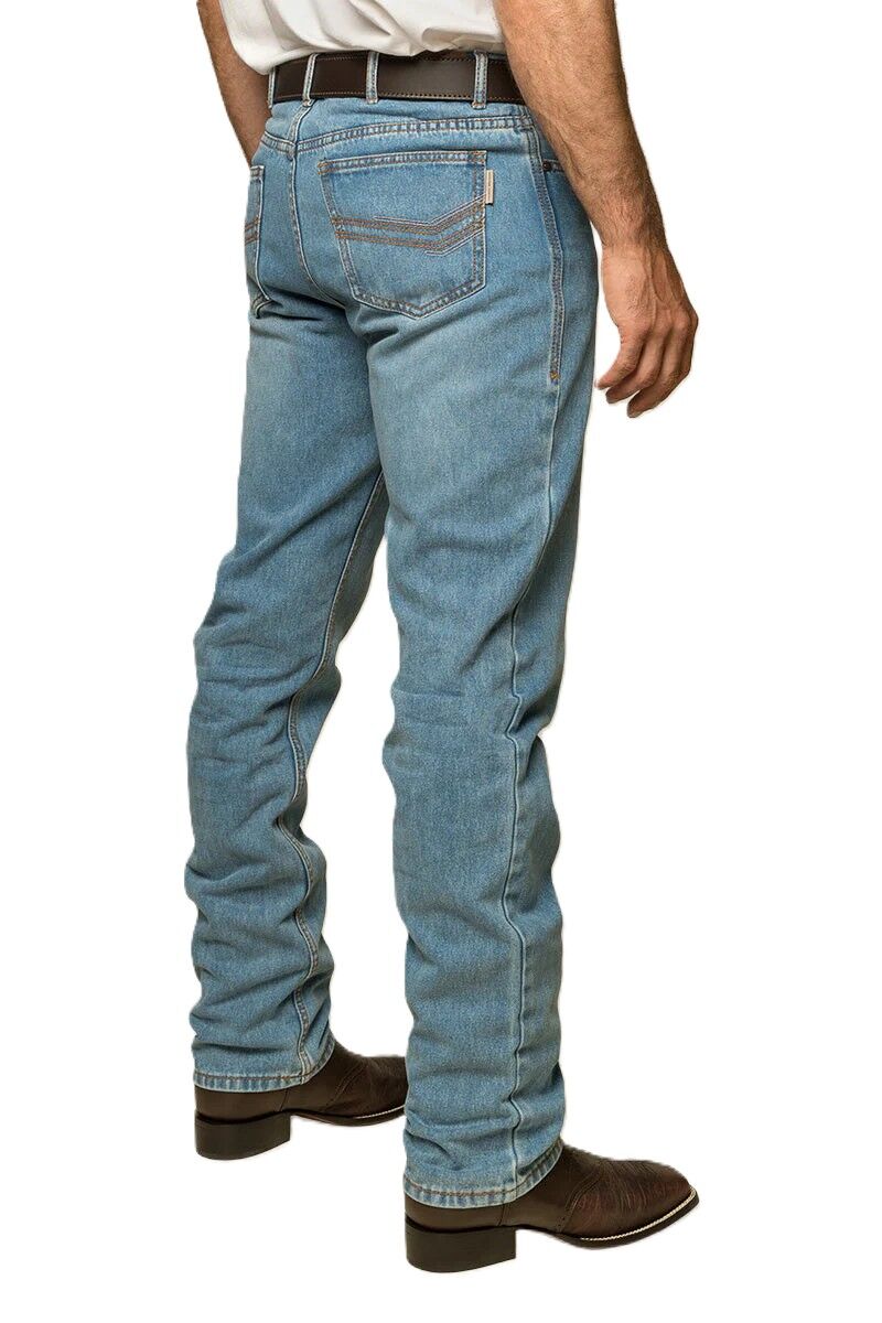 Ringers Western Mens Barrington Slim Fit Mid Rise Jeans (121092RW) Light Wash Blue