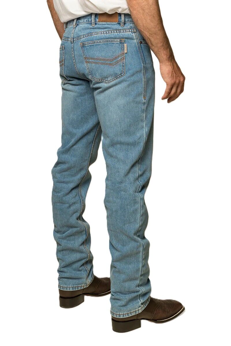 Ringers Western Mens Barrington Slim Fit Mid Rise Jeans (121092RW) Light Wash Blue