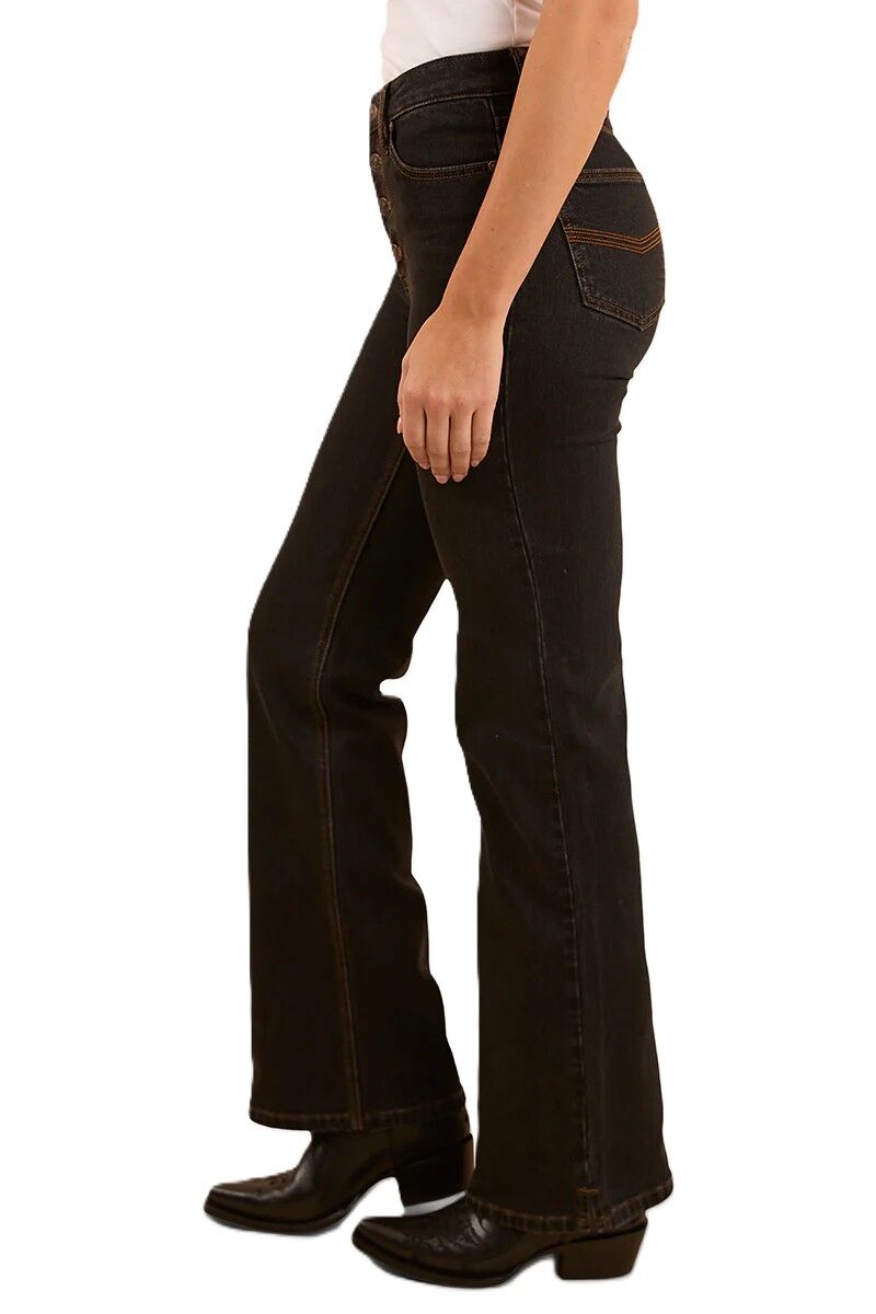 Ringers Western Womens Betsy High Rise Bootleg Jeans (223053RW) Black