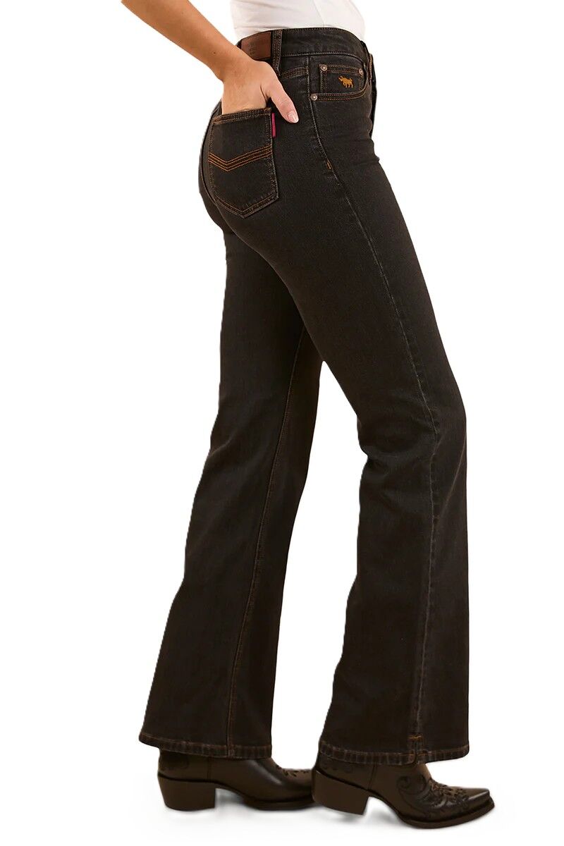 Ringers Western Womens Betsy High Rise Bootleg Jeans (223053RW) Black