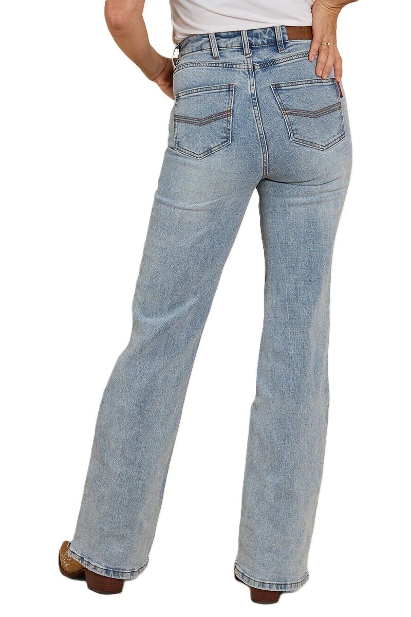 Ringers Western Womens Betsy High Rise Bootleg Jeans (223053RW) Light Blue