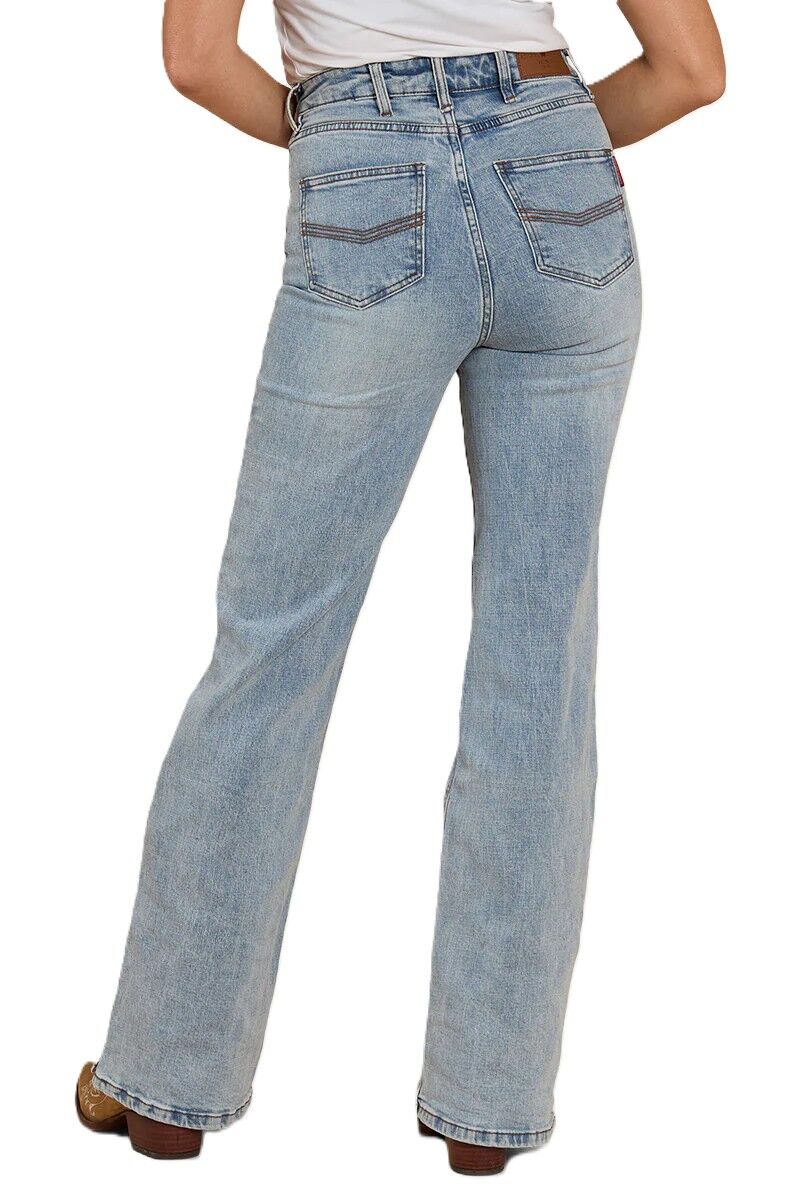 Ringers Western Womens Betsy High Rise Bootleg Jeans (223053RW) Light Blue