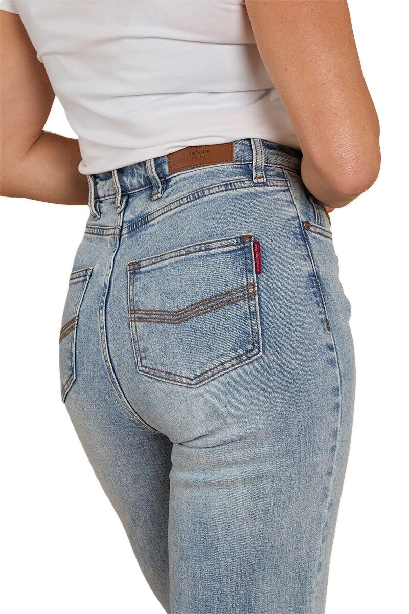 Ringers Western Womens Betsy High Rise Bootleg Jeans (223053RW) Light Blue