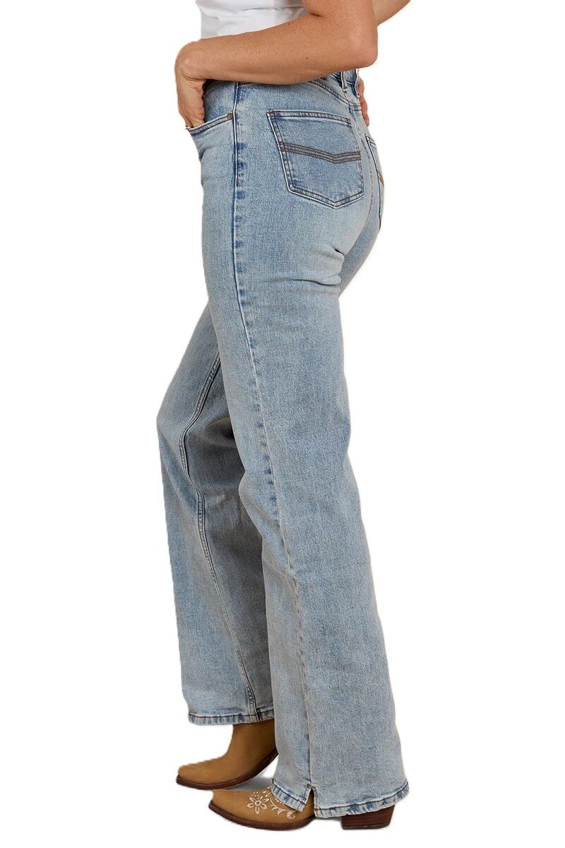 Ringers Western Womens Betsy High Rise Bootleg Jeans (223053RW) Light Blue