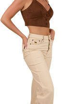 Ringers Western Womens Betsy High Rise Bootleg Jeans (223053RW) Off White