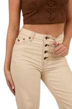 Ringers Western Womens Betsy High Rise Bootleg Jeans (223053RW) Off White