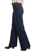 Ringers Western Womens Visalia Wide Leg Jeans (223118RW) Dark Wash Blue