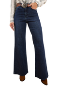 Ringers Western Womens Visalia Wide Leg Jeans (223118RW) Dark Wash Blue