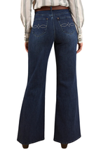 Ringers Western Womens Visalia Wide Leg Jeans (223118RW) Dark Wash Blue
