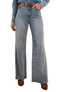 Ringers Western Womens Visalia Rose Wide Leg Jeans (223117RW) Light Wash Blue