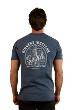 Ringers Western Mens Chasin' Tail S/S Tee (124075RW) Washed Navy [SD]