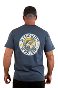 Ringers Western Mens Big Catch Loose Fit S/S Tee (124079RW) Washed Navy