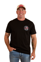 Ringers Western Mens Bucking Bull Loose Fit S/S Tee (124069RW) Black