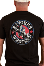 Ringers Western Mens Bucking Bull Loose Fit S/S Tee (124069RW) Black
