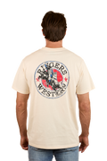 Ringers Western Mens Bucking Bull Loose Fit S/S Tee (124069RW) Off White