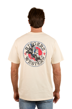 Ringers Western Mens Bucking Bull Loose Fit S/S Tee (124069RW) Off White