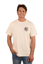 Ringers Western Mens Bucking Bull Loose Fit S/S Tee (124069RW) Off White