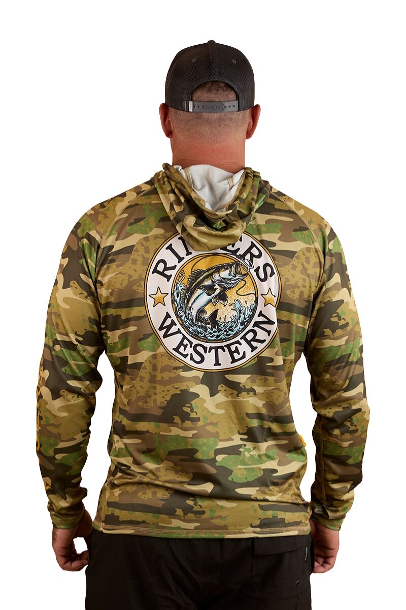 Ringers Western Unisex Big Catch Hooded L/S Fishing Jersey (424040RW) Camo