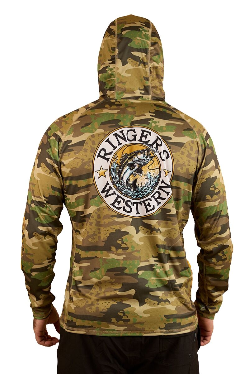 Ringers Western Unisex Big Catch Hooded L/S Fishing Jersey (424040RW) Camo