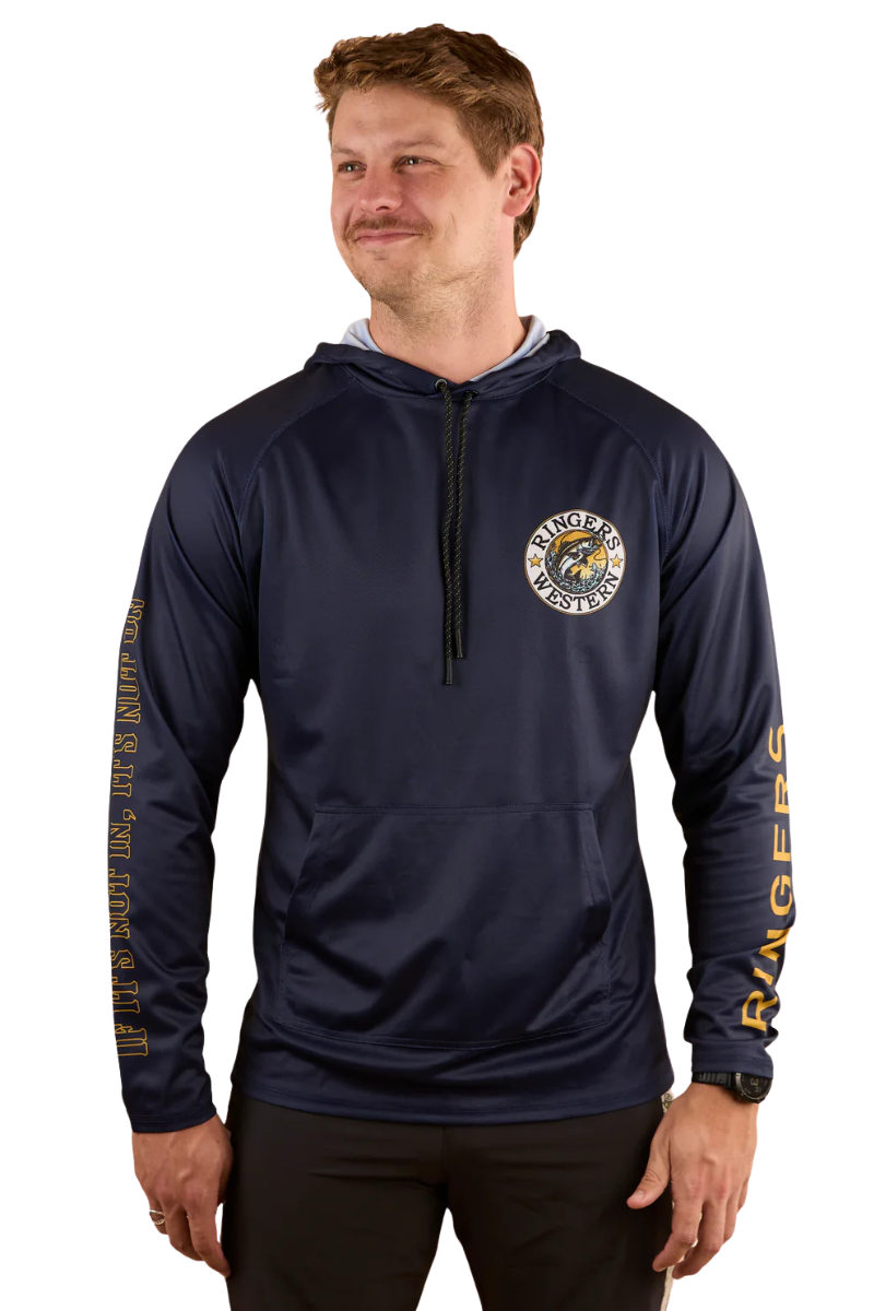 Ringers Western Unisex Big Catch Hooded L/S Fishing Jersey (424040RW) Navy
