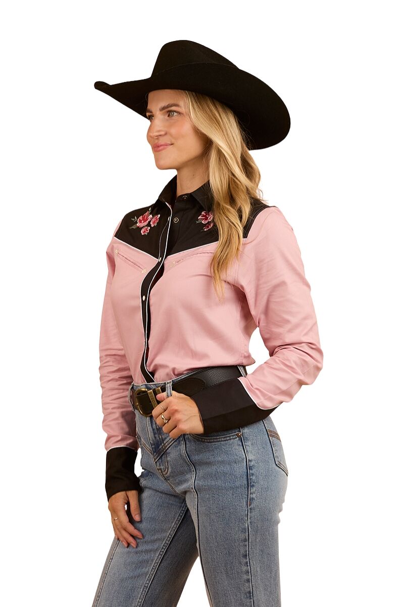 Ringers Western Womens Bellingen L/S Western Shirt (224073RW) Rosey Pink