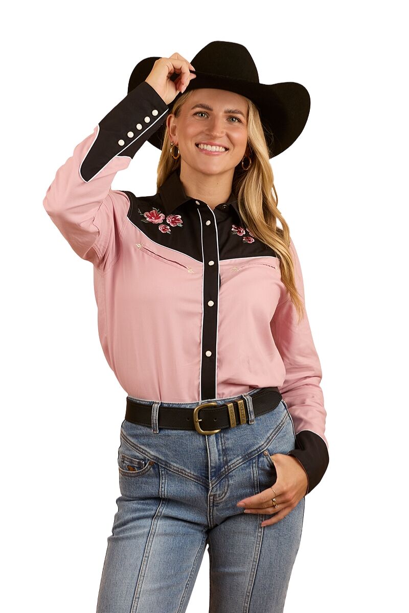 Ringers Western Womens Bellingen L/S Western Shirt (224073RW) Rosey Pink