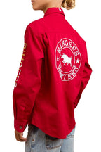 Ringers Western Childrens Chute Boss L/S Shirt (324036RW) Dark Red
