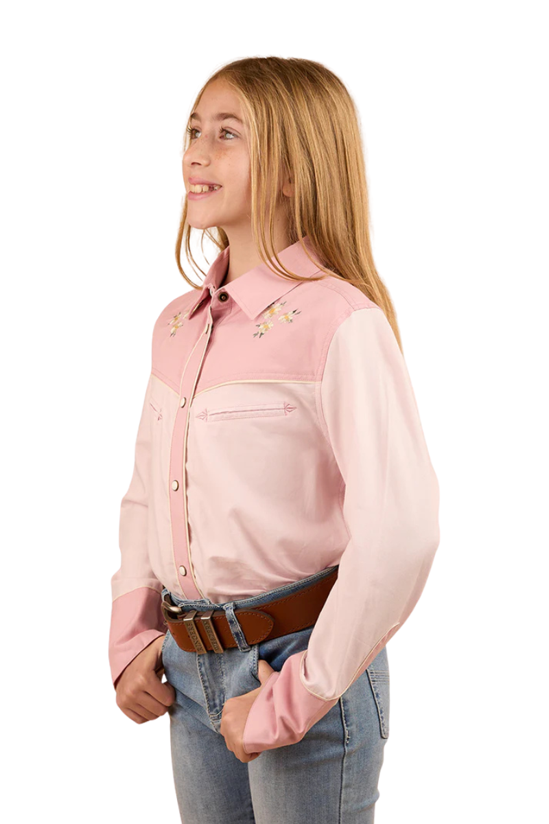 Ringers Western Childrens Annie L/S Western Shirt (324027RW) Pink