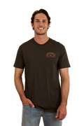 Ringers Western Mens Wheatbelt S/S Tee (124073RW) Charcoal/Copper