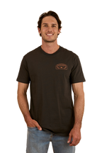 Ringers Western Mens Wheatbelt S/S Tee (124073RW) Charcoal/Copper