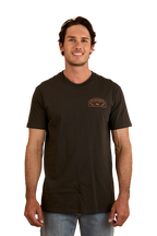 Ringers Western Mens Wheatbelt S/S Tee (124073RW) Charcoal/Copper