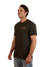 Ringers Western Mens Wheatbelt S/S Tee (124073RW) Charcoal/Copper