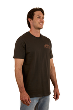 Ringers Western Mens Wheatbelt S/S Tee (124073RW) Charcoal/Copper