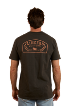 Ringers Western Mens Wheatbelt S/S Tee (124073RW) Charcoal/Copper