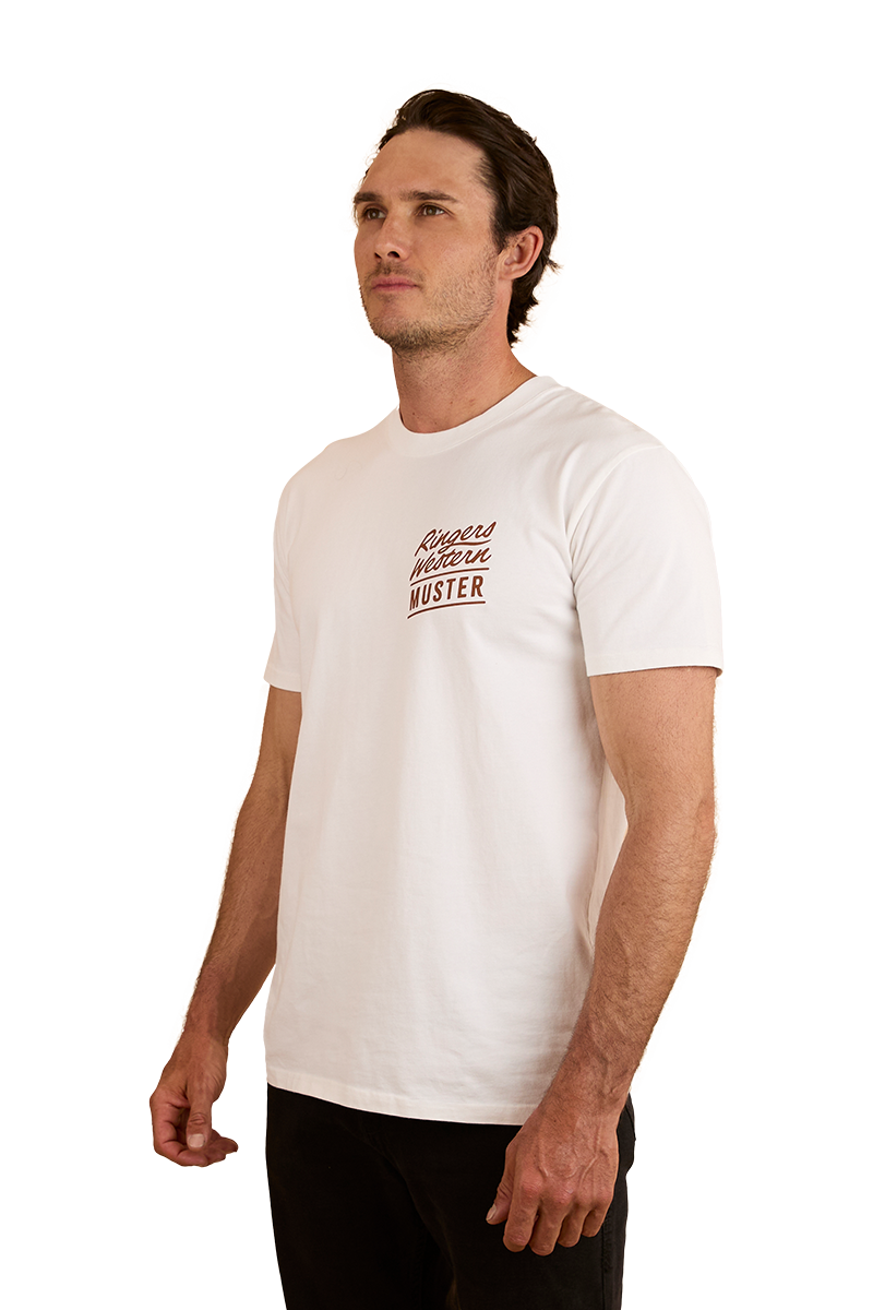 Ringers Western Mens Ringers Of The Sky S/S Tee (124074RW) White