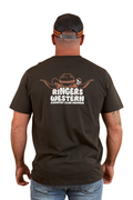 Ringers Western Mens Country Club Loose Fit S/S Tee (124077RW) Charcoal