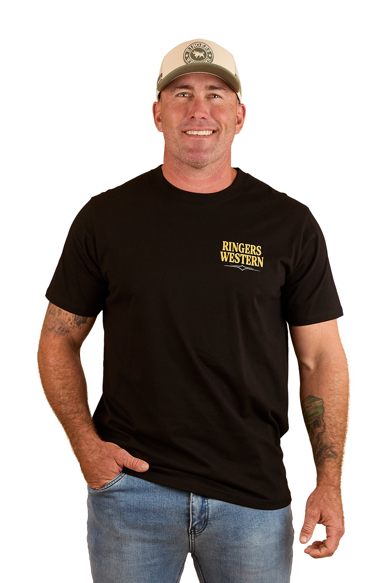 Ringers Western Mens Workhorse Loose Fit S/S Tee (124078RW) Black