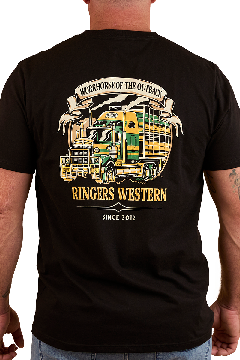 Ringers Western Mens Workhorse Loose Fit S/S Tee (124078RW) Black
