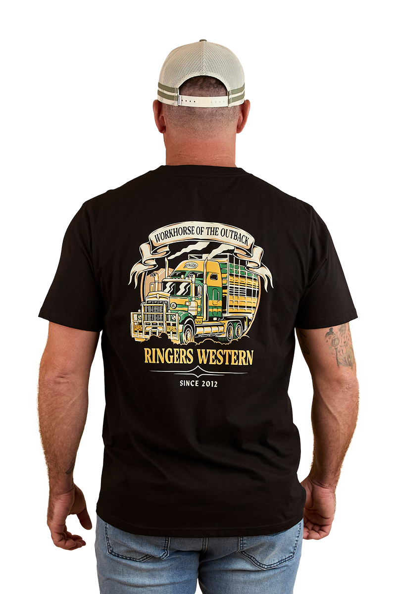 Ringers Western Mens Workhorse Loose Fit S/S Tee (124078RW) Black