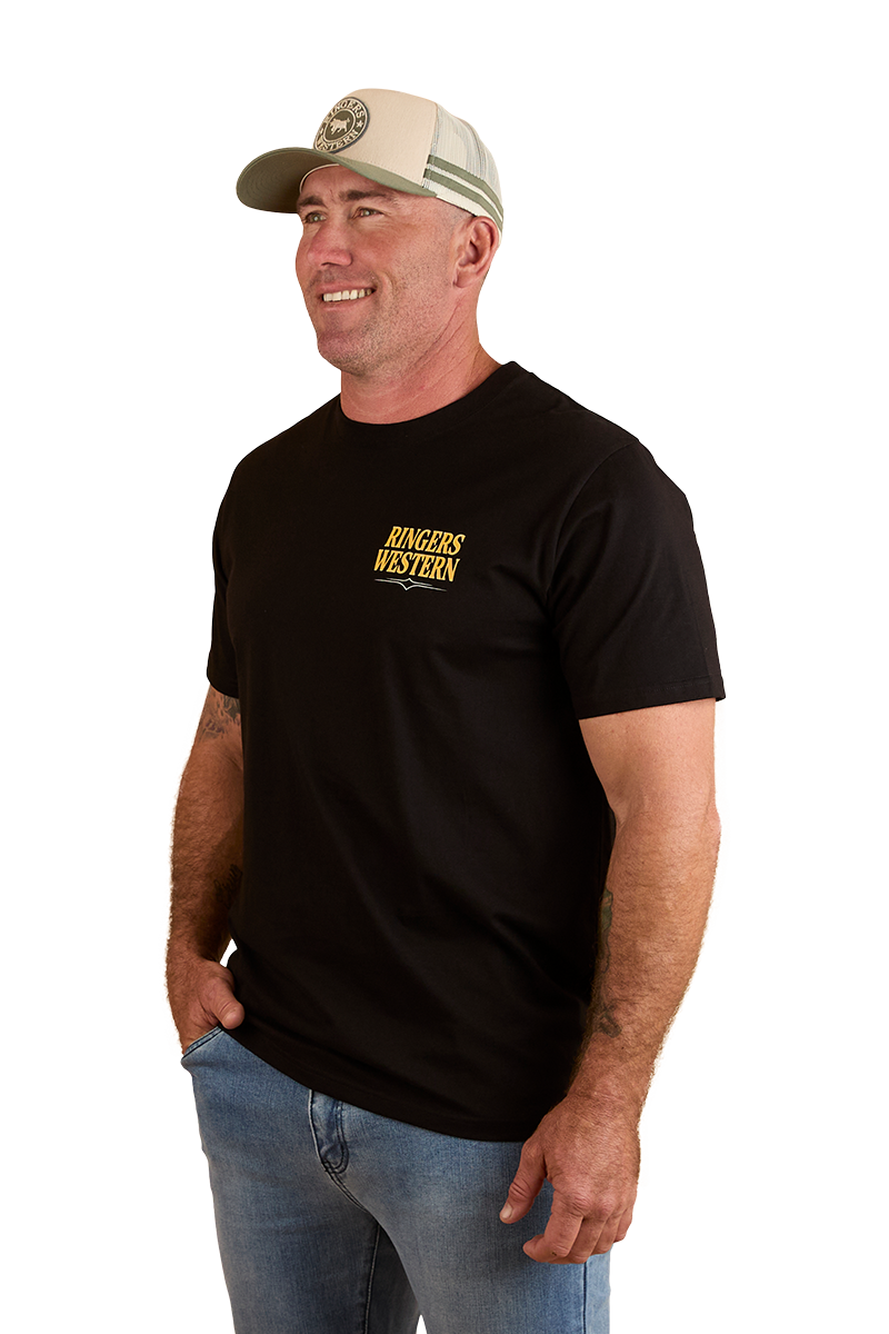 Ringers Western Mens Workhorse Loose Fit S/S Tee (124078RW) Black