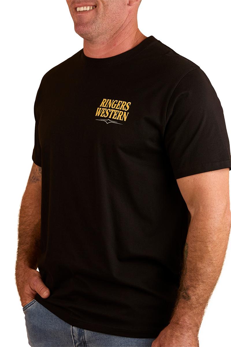 Ringers Western Mens Workhorse Loose Fit S/S Tee (124078RW) Black