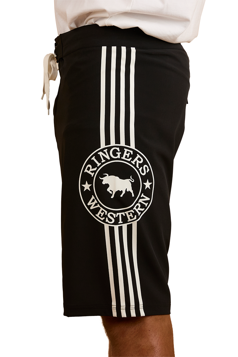 Ringers Western Mens Southern Cross Swim Shorts (124085RW) Black/White Print