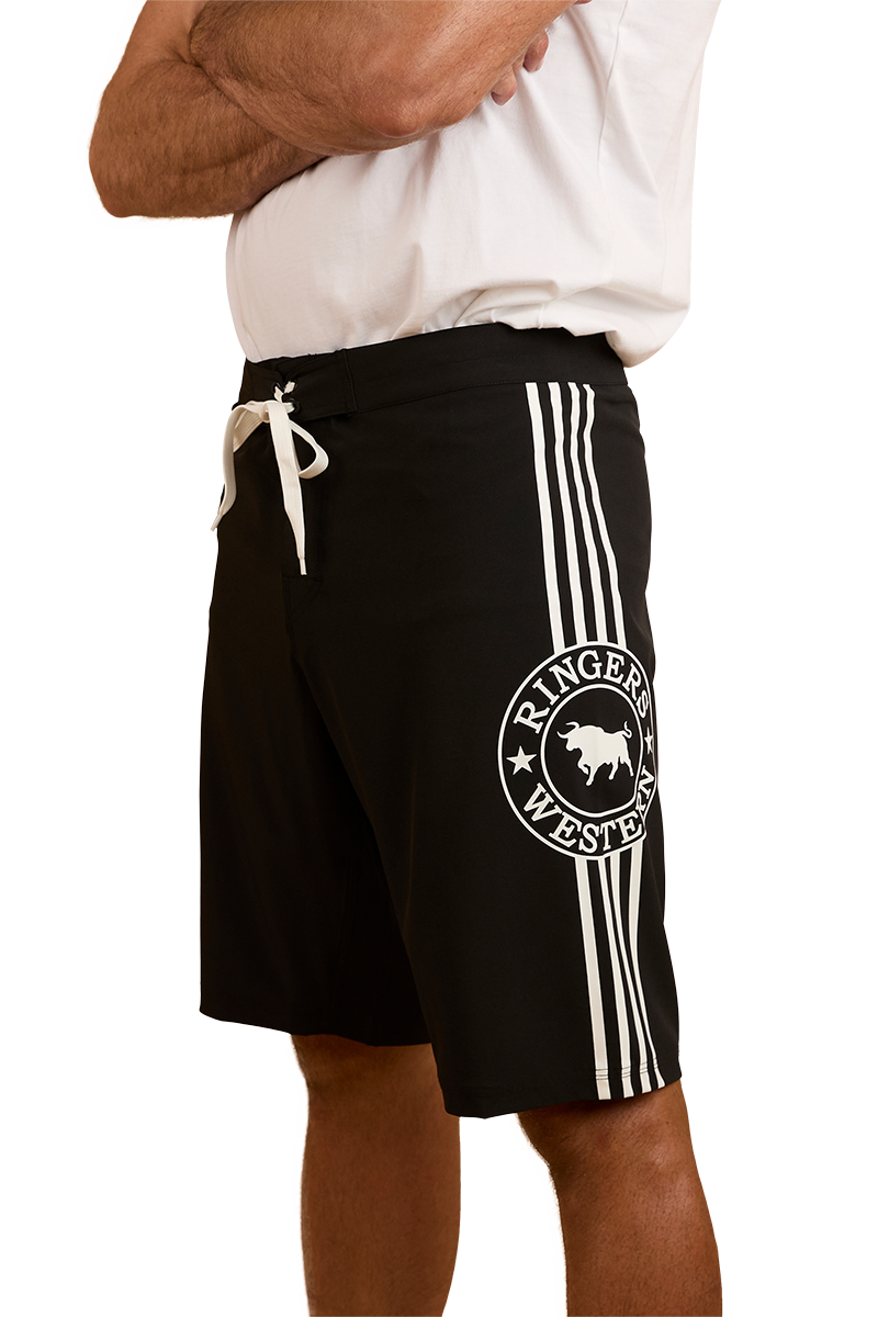 Ringers Western Mens Southern Cross Swim Shorts (124085RW) Black/White Print