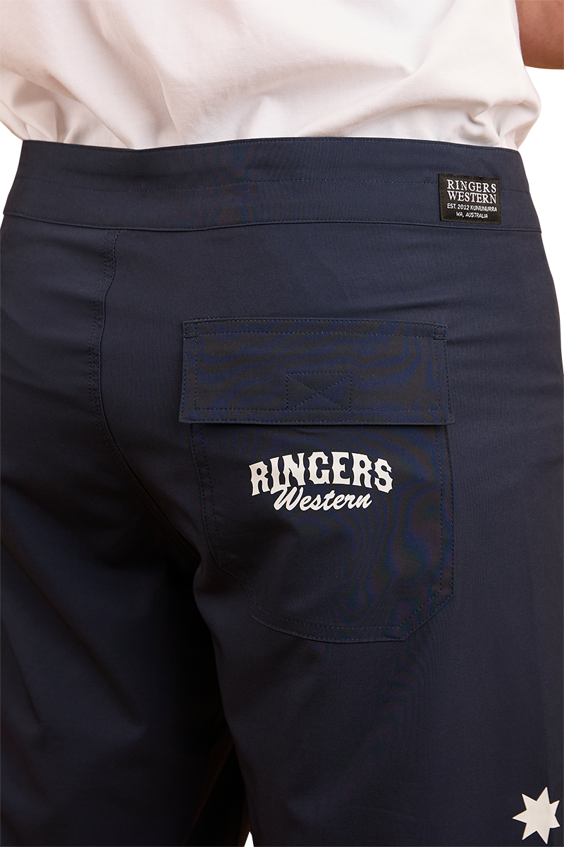 Ringers Western Mens Southern Cross Swim Shorts (124085RW) Navy/White