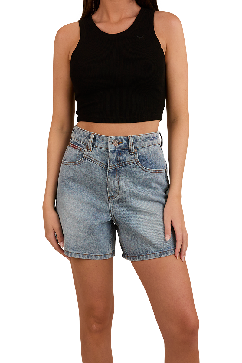 Ringers Western Womens Saige Denim Shorts (223146RW) Light Wash Blue
