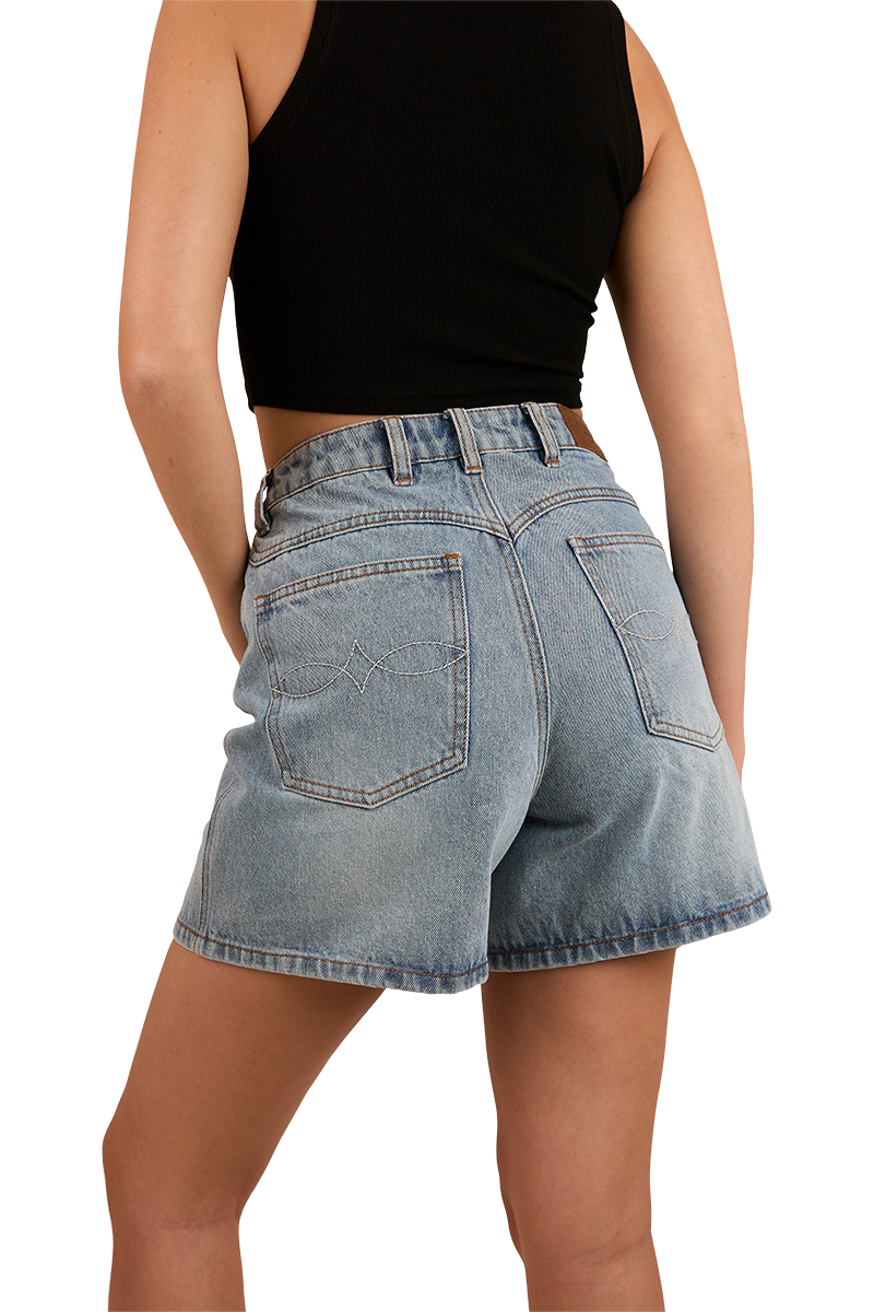 Ringers Western Womens Saige Denim Shorts (223146RW) Light Wash Blue