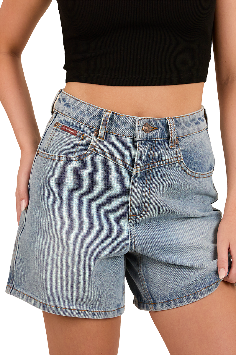 Ringers Western Womens Saige Denim Shorts (223146RW) Light Wash Blue