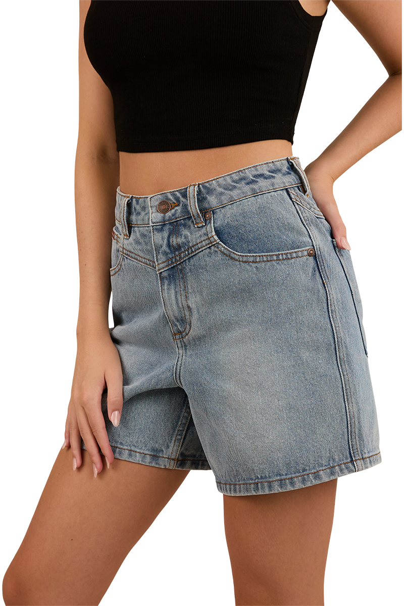 Ringers Western Womens Saige Denim Shorts (223146RW) Light Wash Blue