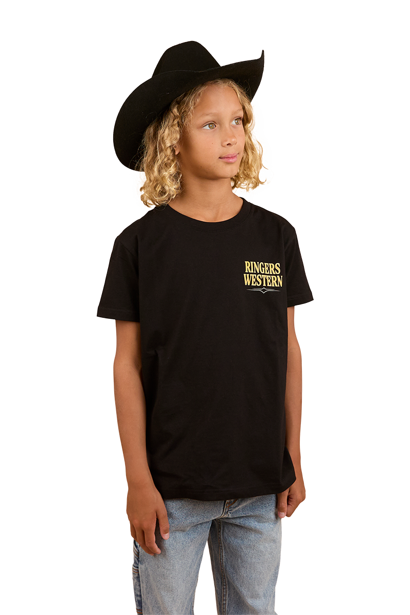 Ringers Western Childrens Workhorse Classic Fit S/S Tee (324021RW) Black