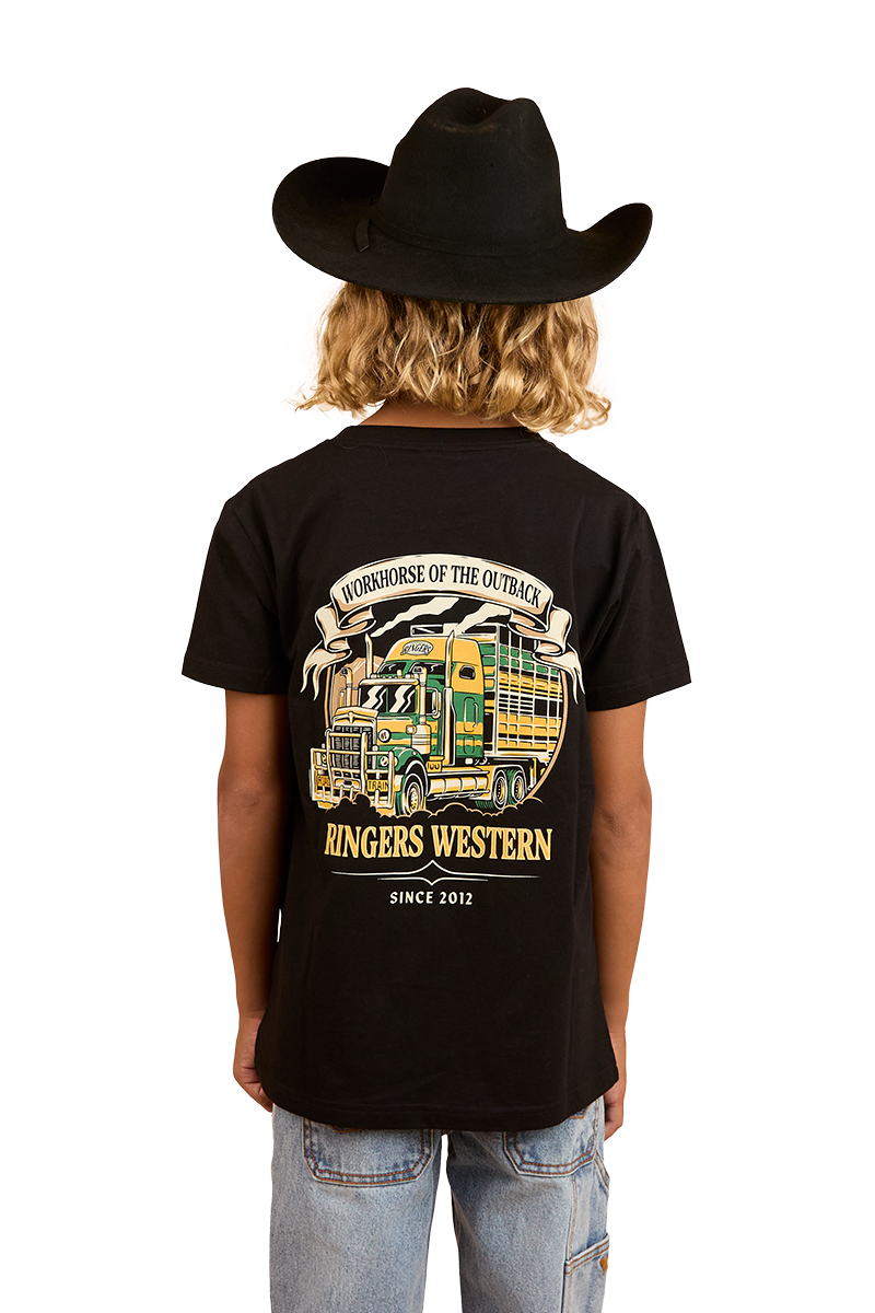 Ringers Western Childrens Workhorse Classic Fit S/S Tee (324021RW) Black